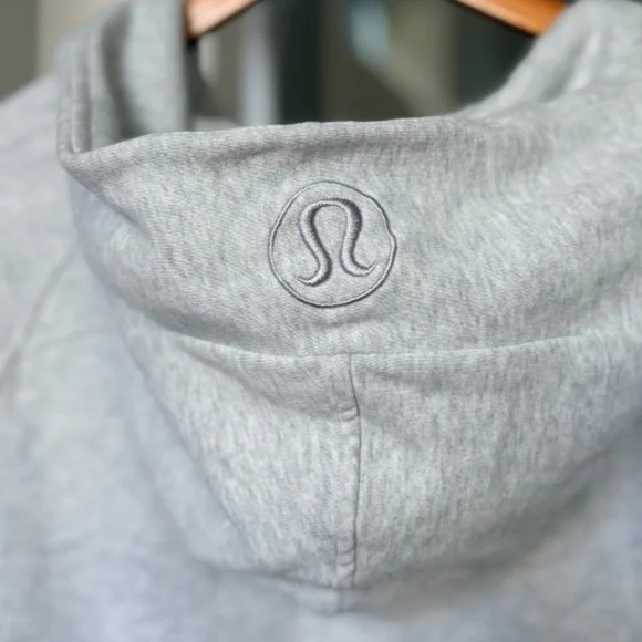 Lululemon Scuba Cropped Half Zip Hoodie Heathered Grey XS/S - Picture 6 of 7